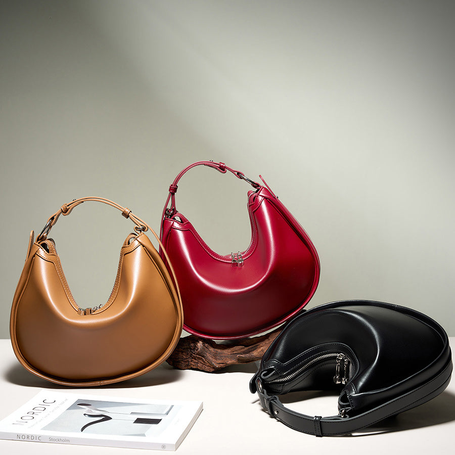 2024 New Leather Hobo Bag Trend Handbag