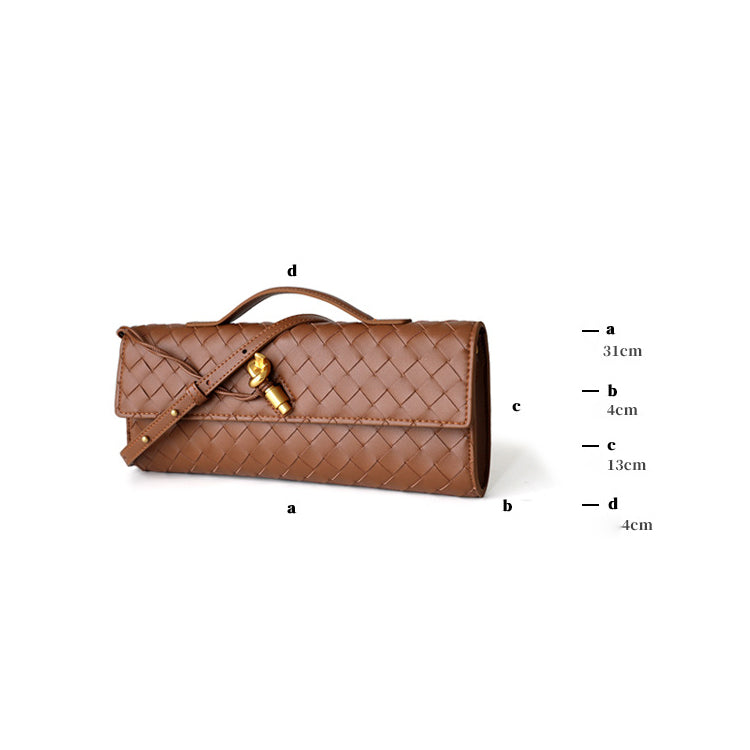 2024 New Year Wallet Special New Arrival Leather Braided Handbag Clutch Bag Can be hung diagonally