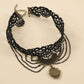 Black Lace Hollow Out Chain Multilayer Punk Choker Necklace