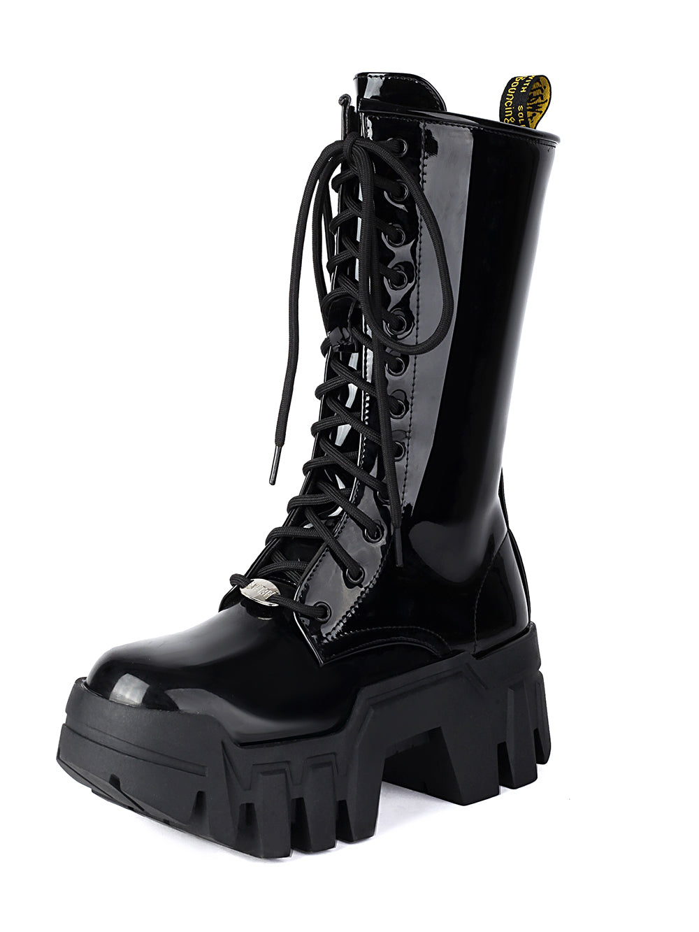 <tc>Black Mechanpunk Flatform Lace up Ankle Boots Fashion Y2K Short Boots</tc>