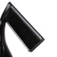 Black open toe platform heel strap sandals