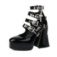 Black Buckle Platform Heel Mailliger Shoes