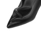 Black Pointed Toe Stiletto Heel Knee High Boots Popular Long Boots