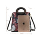 <tc>Black Retro Flowers Embossed Leather Tote Bags</tc>