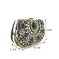 Black Rhinestone Embroidery Bead Party Bag Clutch Handbag