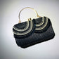 Black Sequence Embroidery Beaded Party Bag Clutch Handbag