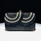 Black Sequence Embroidery Beaded Party Bag Clutch Handbag