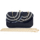 Black Sequence Embroidery Beaded Party Bag Clutch Handbag