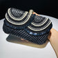 Black Sequence Embroidery Beaded Party Bag Clutch Handbag