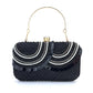 Black Sequence Embroidery Beaded Party Bag Clutch Handbag