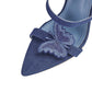 <tc>Blue Denim Butterfly Stiletto Heel Strappy Sandals</tc>