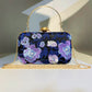 Blue Embroidered Party Clutch Handbag