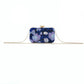 Blue Embroidered Party Clutch Handbag