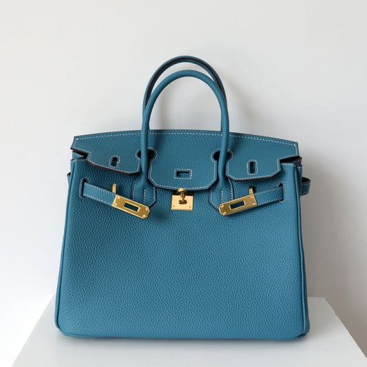 Blue Belt Handbag Classic Satchel Bag