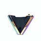 Blue Multi Color Rainbow Glitter Clutch Bag Party Handbag