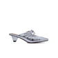 <tc>Silver Breezy Backless Heel Mules</tc>