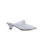 <tc>White Breezy Backless Heel Mules</tc>