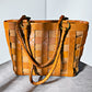 Brown Vintage Leather Braided Bag Bucket Handbag Shoulder Tote Bag