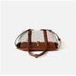 <tc>Brown Leather and Canvas Satchel Handbags Shoulder Bag</tc>