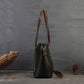 <tc>Green Retro Leather Flowers Tote Bags</tc>