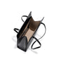 Black Leather Square Shoulder Office Chic Handbag