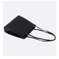 Black Leather Square Shoulder Office Chic Handbag