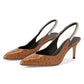 <tc>Ostrich Print High Heel Pumps Crystal Slingback Heels</tc>