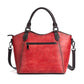 <tc>Red Elk Embossed Leather Retro Tote Bag</tc>