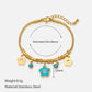 Four Leaf Clover Flower Devil's Eye Multilayer Bracelet Set