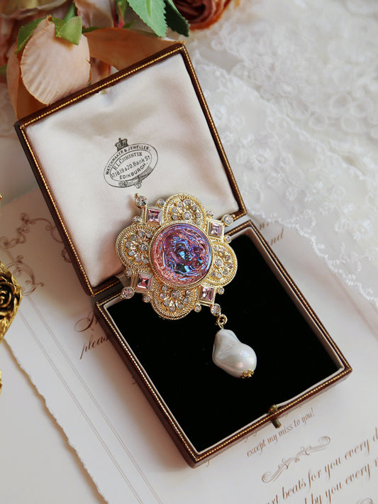 <tc>French Vintage Dream Angel Brooch Baroque Pearl Pendant Brooch Pin</tc>