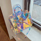 Gold Luck Colors Hologram Summer Beach Transparent Clear Bag