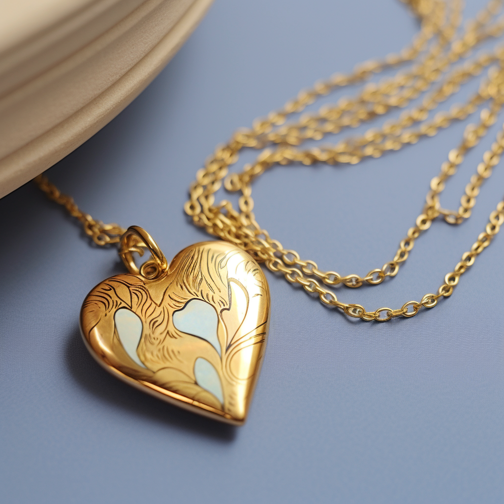 golden heart necklace