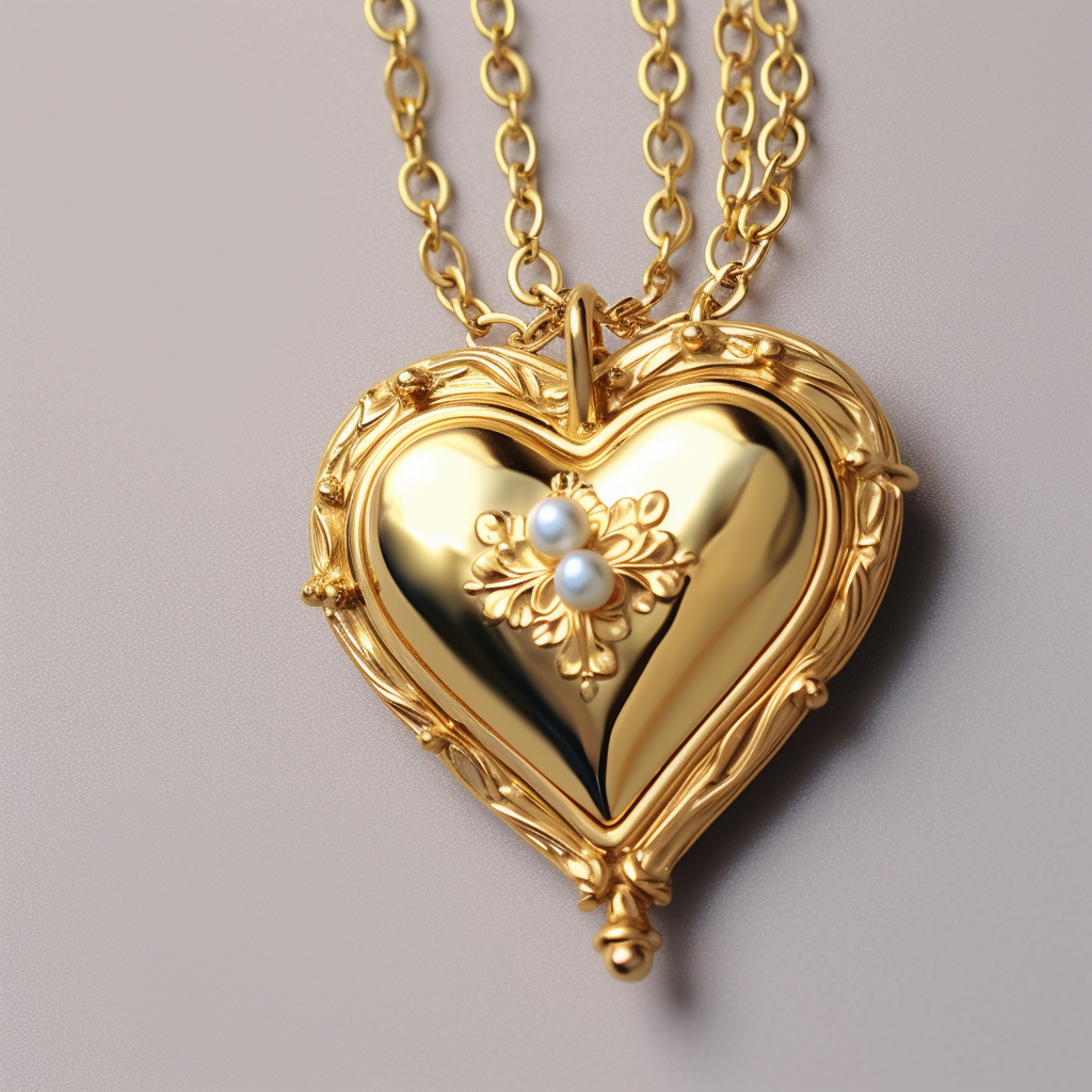 golden heart necklace