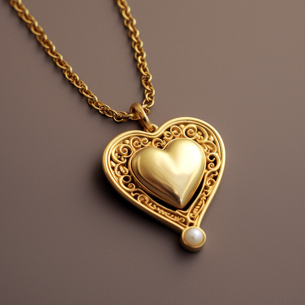 golden heart necklace