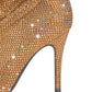 Golden Rhinestone Point-Toe Stiletto Heel Knee-High Boots