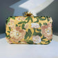 green embroidery party clutch handbag