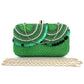 Green Sequence Embroidery Beaded Party Bag Clutch Handbag