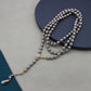 Gray Beads Multi Layer Necklace Cool Party Necklace