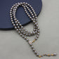 Gray Beads Multi Layer Necklace Cool Party Necklace