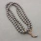 Gray Beads Multi Layer Necklace Cool Party Necklace