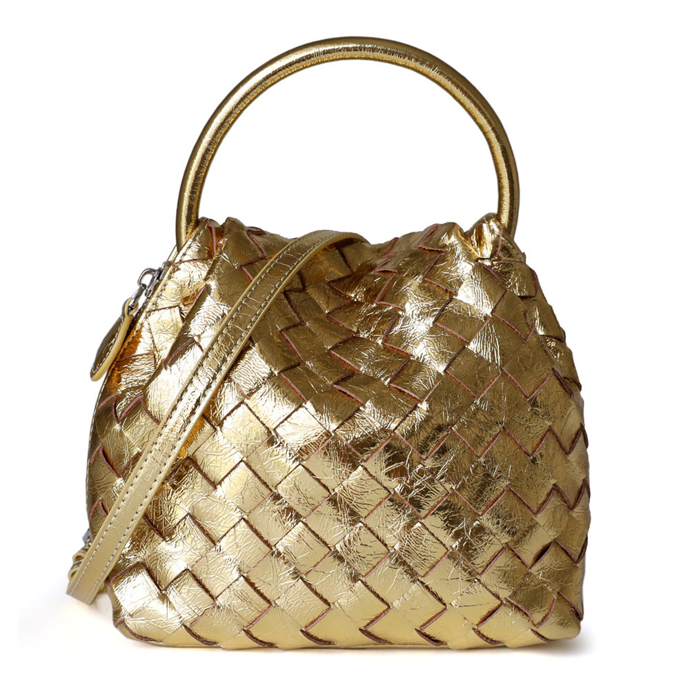 <tc>Leather Woven Handbag New Arrival Summer Women's Shoulder Bag</tc>