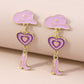 Hat Heart Oil Multi Layer Love Cowboy Boots Fashion Earrings