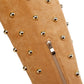 Khaki Suede Style Studded Design Fashion Stiletto Heel Thigh High Boots Long Boots