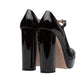 Ladies Platform Dress Heels Round Toe Chunky Heel Mary Jane Pumps