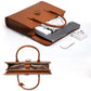 Leather Portable 13/14 Inch MacBook Pro/Air M2 Waterproof Commuter Laptop Briefcase