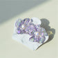 Lavender crystal clear flower earrings