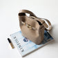 Leather belt shoulder bucket bag