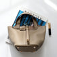 Leather Bucket Handbag Belt Mini Tote Bag