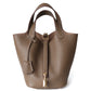 Leather Bucket Handbag Belt Mini Tote Bag