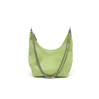 Leather Chain Shoulder Hobo Bag